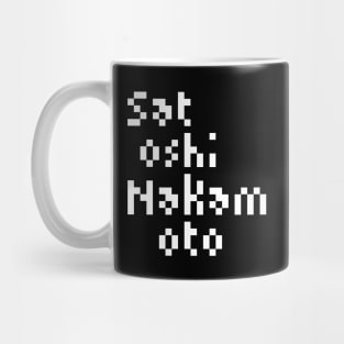 Satoshi Nakamoto Pixel Art Mug